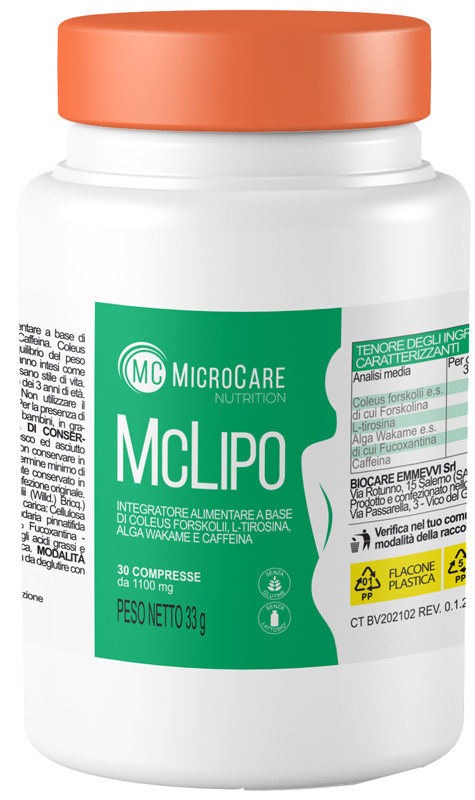 MICROCARE NUTRITION MC LIPO 30 COMPRESSE - Farmacia Rossi2 - Farmacia Rossi 
