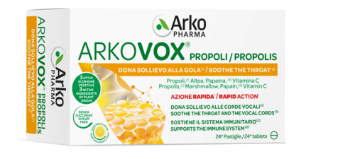 ARKOVOX PROPOLI MIELE/LIMONE 24 COMPRESSE - Farmacia Rossi2 - Farmacia Rossi 