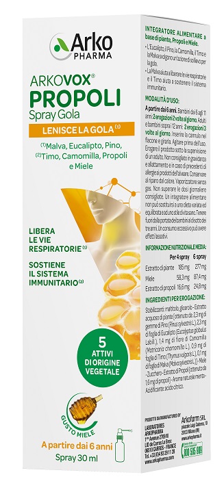 ARKOVOX PROPOLI SPRAY 30 ML - Farmacia Rossi2 - Farmacia Rossi 