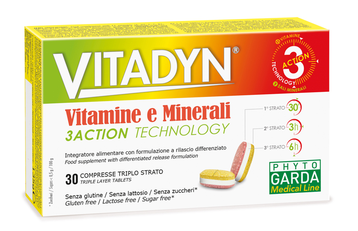 VITADYN VITAMINE/MINERALI 30 COMPRESSE RILASCIO DIFFERENZIATO - Farmacia Rossi2 - Farmacia Rossi 