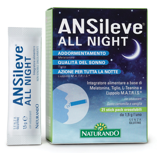 ANSILEVE ALL NIGHT 21 STICK PACK OROSOLUBILI - Farmacia Rossi2 - Farmacia Rossi 