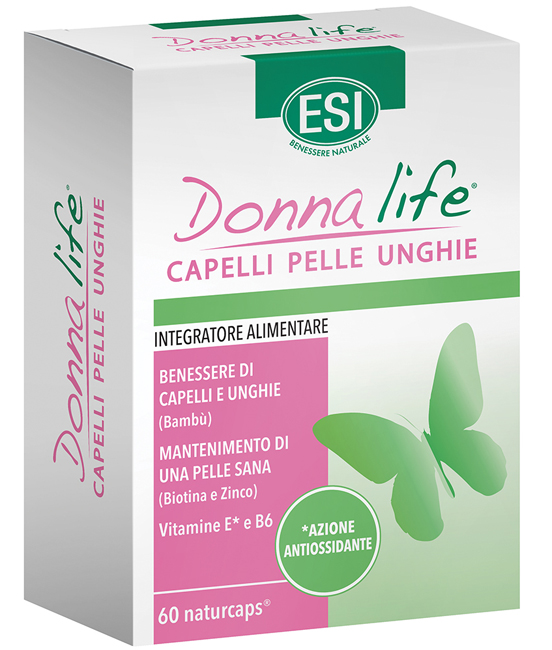 ESI DONNA LIFE CAPELLI PELLE UNGHIE 60 NATURCAPS - Farmacia Rossi2 - Farmacia Rossi 
