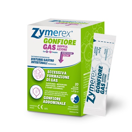 ZYMEREX GAS DOPPIA AZIONE CON S+E COMPLEX 20 BUSTINE MONODOSE DA 2 G - Farmacia Rossi2 - Farmacia Rossi 
