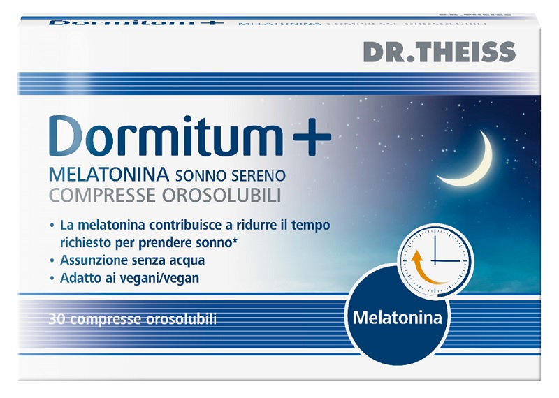 THEISS DORMITUM + MELATONINA SONNO SERENO 30 COMPRESSE OROSOLUBILI - Farmacia Rossi2 - Farmacia Rossi 
