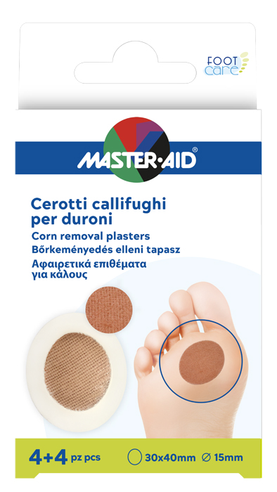CEROTTO CALLIFUGO MASTER-AID FOOTCARE PER DURONI 4+4 PEZZI B1 - Farmacia Rossi2 - Farmacia Rossi 