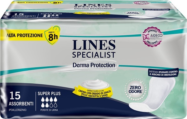 PANNOLONE PER INCONTINENZA LINES SPECIALIST DERMA SUPER 15 PEZZI - Farmacia Rossi2 - Farmacia Rossi 