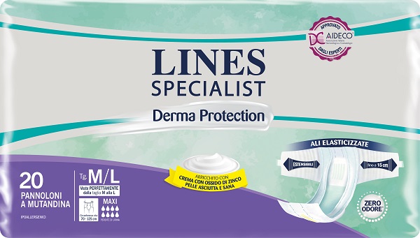 PANNOLONE A MUTANDINA LINES SPECIALIST DERMA MAXI M/L 20 PEZZI - Farmacia Rossi2 - Farmacia Rossi 