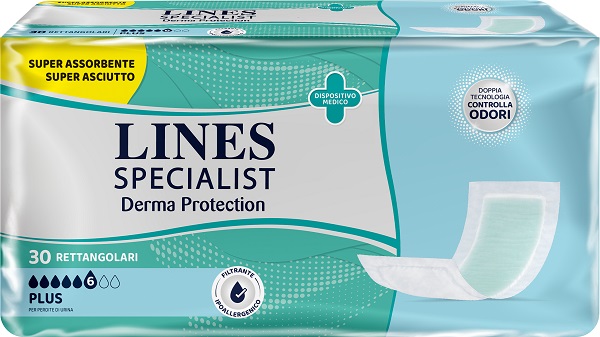 PANNOLONE PER INCONTINENZA LINES SPECIALIST DERMA RETTANGOLARE 30 PEZZI - Farmacia Rossi2 - Farmacia Rossi 