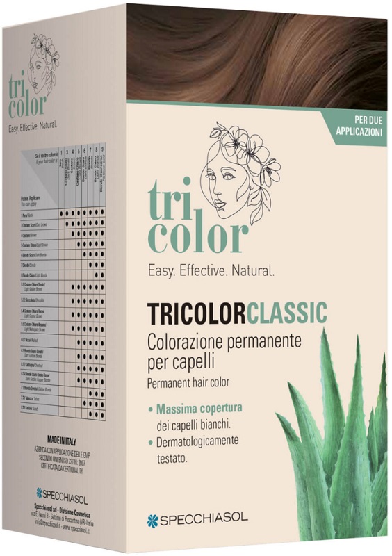 TRICOLOR CLASSIC 7 BIONDO 2 TUBI 50 ML + 2 SHAKER 50 ML + 4 BUSTINE 8 ML - Farmacia Rossi2 - Farmacia Rossi 