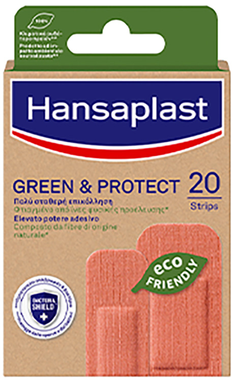 CEROTTO HANSAPLAST IN STRISCIA GREEN&PROTECT M 1X6 CM 10 PEZZI - Farmacia Rossi2 - Farmacia Rossi 