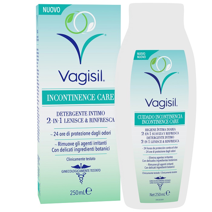 VAGISIL INCONTINENCE CARE DETERGENTE INTIMO 2IN1 LENISCE & RINFRESCA 250 ML - Farmacia Rossi2 - Farmacia Rossi 