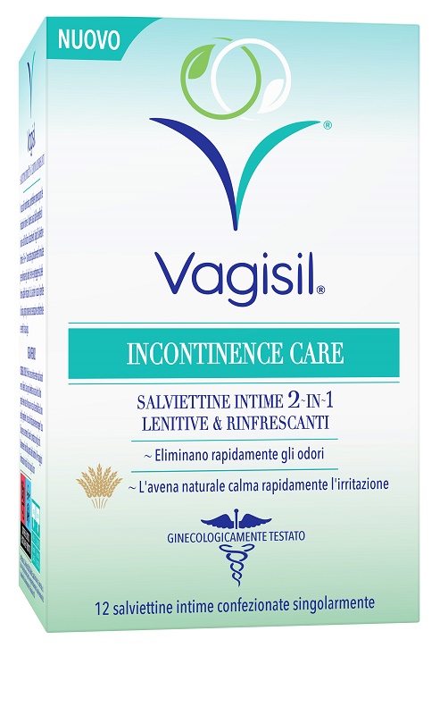 VAGISIL INCONTINENCE CARE SALVIETTINE INTIME 2IN1 LENITIVE & RINFRESCANTI 12 PEZZI - Farmacia Rossi2 - Farmacia Rossi 