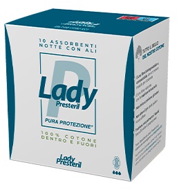 LADY PRESTERIL ASSORBENTI NOTTE CON ALI RIPIEGATI BIODEGRADABILI 10 PEZZI - Farmacia Rossi2 - Farmacia Rossi 