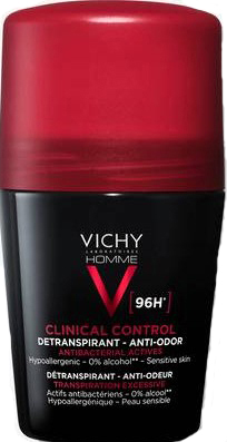 VICHY HOMME DEODORANTE CLINICAL CONTROL 96H ROLL 50 ML - Farmacia Rossi2 - Farmacia Rossi 