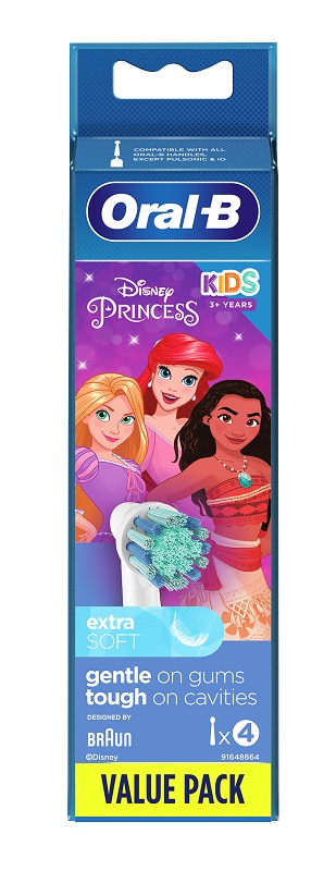 ORALB KIDS PRINCESS TESTINE SPAZZOLINO ELETTRICO 4 PEZZI - Farmacia Rossi2 - Farmacia Rossi 