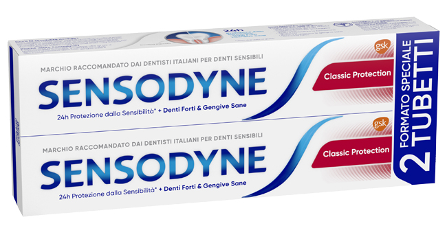 SENSODYNE CLASSICO PROTECTION 2 X 75 ML - Farmacia Rossi2 - Farmacia Rossi 
