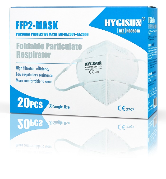 MASCHERINA FFP2 MASKE HYGISUN ASTUCCIO 20 PEZZI - Farmacia Rossi2 - Farmacia Rossi 
