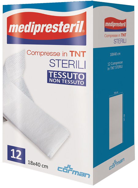 COMPRESSE STERILI TNT MEDIPRESTERIL 18X40 CM 12 PEZZI - Farmacia Rossi2 - Farmacia Rossi 