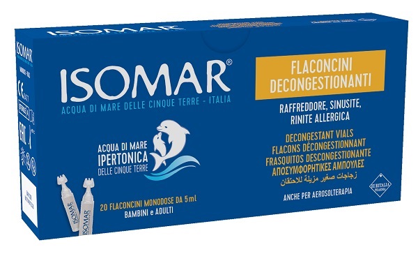 ISOMAR FLACONCINI DECONGESTIONANTI SOLUZIONE IPERTONICA 20 FLACONCINI 5 ML - Farmacia Rossi2 - Farmacia Rossi 