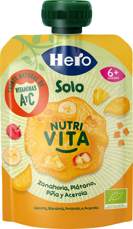 HERO BABY SOLO POUCH NUTRI VITA CAROTA ANANAS BANANA 100 G - Farmacia Rossi2 - Farmacia Rossi 