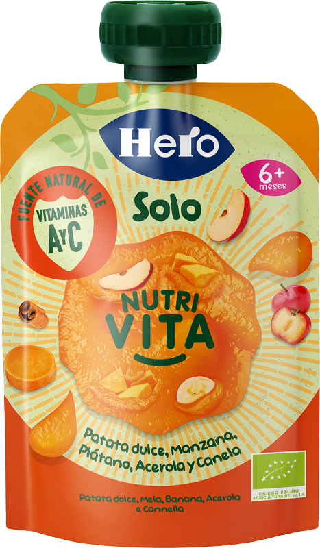 HERO BABY SOLO POUCH NUTRI VITA PATATA DOLCE MELA BANANA ACEROLA 100 G - Farmacia Rossi2 - Farmacia Rossi 