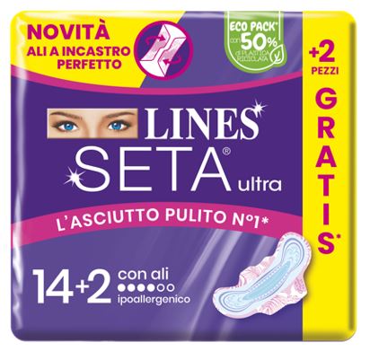 LINES SETA ULTRA ASSORBENTI ALI CP 14+2 PEZZI - Farmacia Rossi2 - Farmacia Rossi 