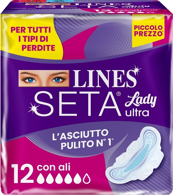 LINES SETA ULTRA ASSORBENTI LADY ALI DWCT 12 PEZZI - Farmacia Rossi2 - Farmacia Rossi 