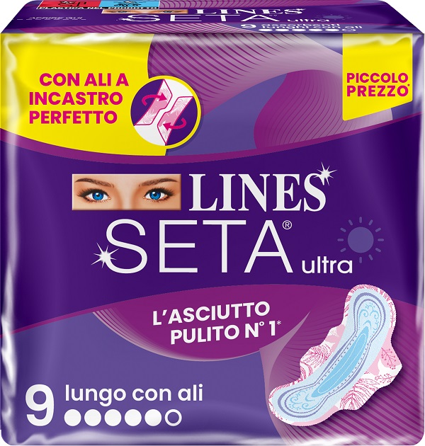 LINES SETA ULTRA ASSORBENTI LUNGO ALI DWCT 9 PEZZI - Farmacia Rossi2 - Farmacia Rossi 