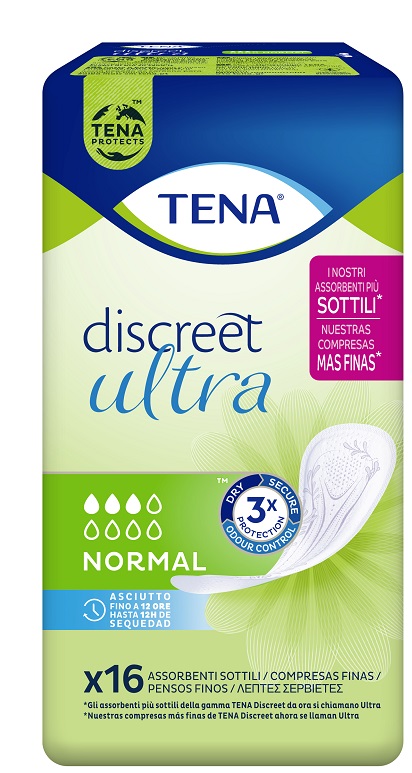 PANNOLONE SAGOMATO TENA DISCREET ULTRA NORMAL 16 PEZZI - Farmacia Rossi2 - Farmacia Rossi 