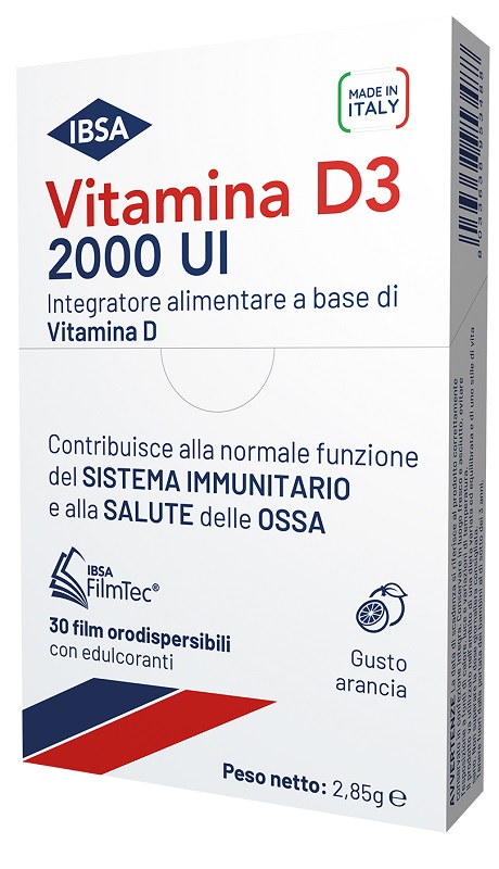 VITAMINA D3 IBSA 2000 UI 30 FILM ORODISPERSIBILI - Farmacia Rossi2 - Farmacia Rossi 