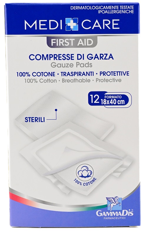 GARZA MEDICARE COTONE 18X40 CM 12 PEZZI - Farmacia Rossi2 - Farmacia Rossi 