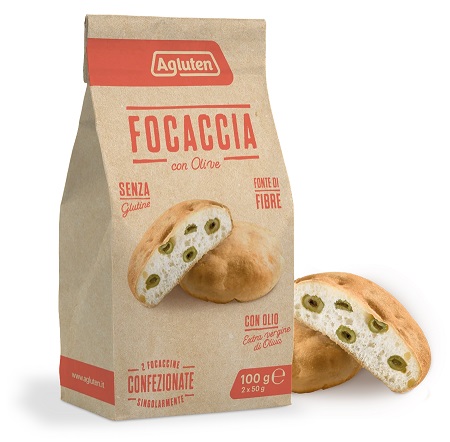 AGLUTEN FOCACCIA OLIVE 2 PEZZI DA 50 G - Farmacia Rossi2 - Farmacia Rossi 